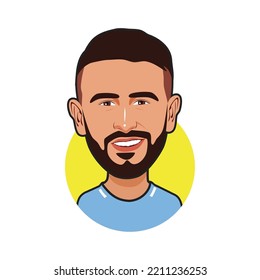 Bandung, Indonesia -8 Oktober 2022,  Riyad Mahrez  Avatar World Cup.