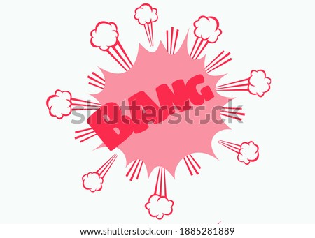 Bang comic bubble speech-bang abstract sketch artwork cloud background