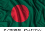Bangladesh flag realistic waving for design on independence day or other state holiday