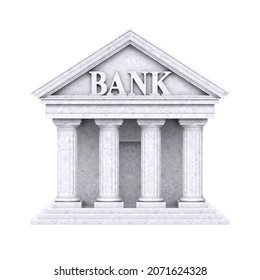 Bank 3d Icon On White Background Stock Illustration 2071624328 ...