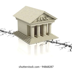 Bank Crisis 3d Concept