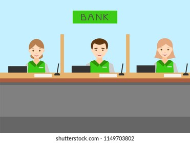 Bank Counter Cartoon