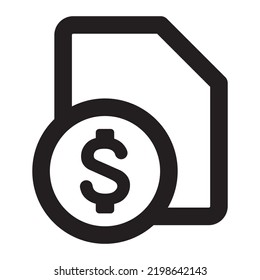 Bank Statement Icon. Financial Statement Illustration