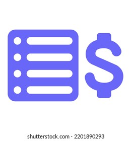 Bank Statement Icon. Financial Statement Illustration