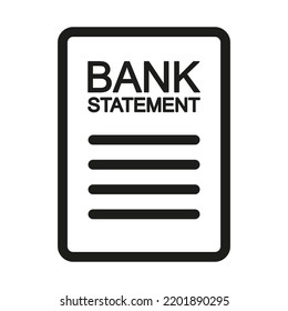 Bank Statement Icon. Financial Statement Illustration