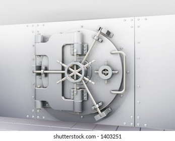 Bank vault - 3D render - Shutterstock ID 1403251