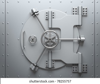 Bank Vault Closed. Computer Generated Image