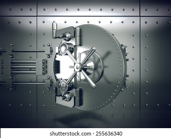 Bank Vault Door - Shutterstock ID 255636340