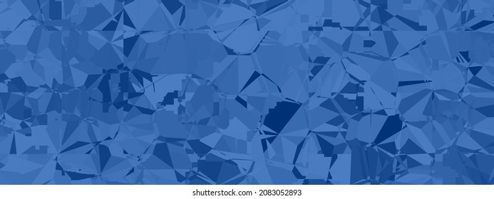 Banner Abstract Macro Crystal Geometric Background Texture Cobalt Blue Color. Random Pattern Background. Texture Cobalt Blue Color Pattern Background.