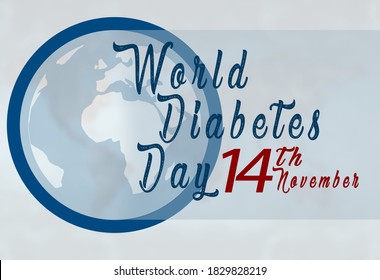 Banner with commemorative design to remind you the World Diabetes Day in November 14. - Powered by Shutterstock