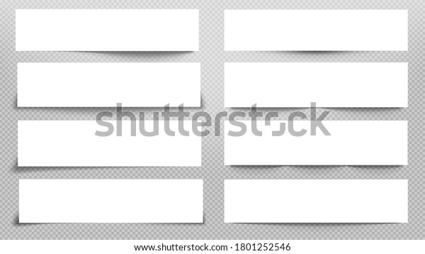 Banner\
frame with shadow effect. Element for promotional message or\
advertisement isolated in transparent background. Web banner for\
design or business advert.  illustration\
set.