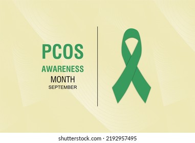 Banner Illustration On The Theme Of Polycystic Ovarian Syndrome (PCOS) Awareness Month September.