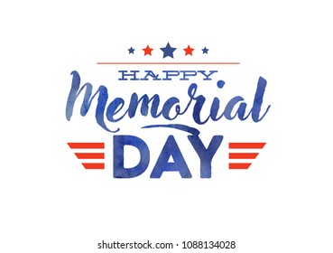 Banner Or Poster Of Happy Memorial Day.