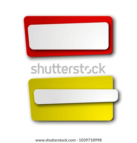 Banner presentation, shape information. Graphic shape composition business presentations. banners strip your annotations. Color sticker banner for registration of proposals ribbon