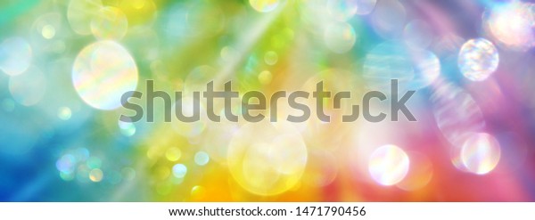 Banner rainbow colored light - background holistic therapy hospital mural wallpaper concept