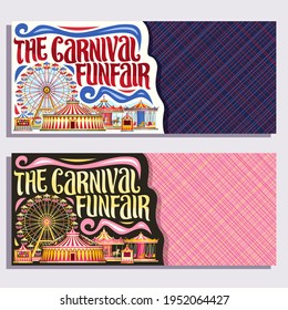 Banners Carnival Funfair Copyspace Tickets Circus Stock Illustration ...