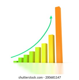 Bar Chart 3d Render Stock Illustration 200681147 | Shutterstock