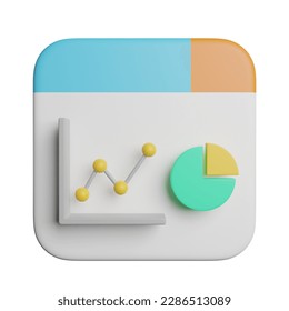 Bar Chart Insight 3D Rendering Illustration