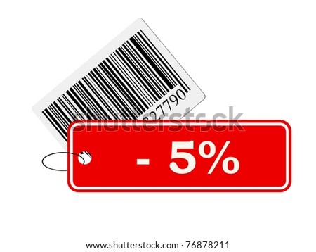 bar code with labeling isolated on white background