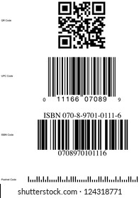 Bar Code Styles, Qr Code, Upc Code, Isbn Code, Postnet Code.