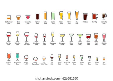 Wine Bottles Glasses Doodle Champagne Prosecco Stock Vector (Royalty ...