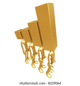Bar Graph Performance Review Stock Illustration 8229067