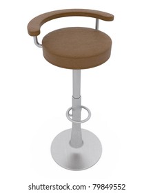 Bar Stool isolated on white - 3d illustration