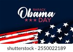 Barack Obama Day. Vector background illustration.