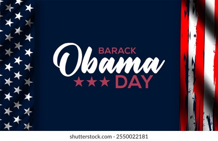 Barack Obama Day. Vector background illustration.