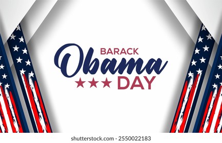 Barack Obama Day. Vector background illustration.