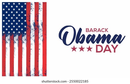 Barack Obama Day. Vector background illustration.