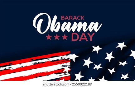 Barack Obama Day. Vector background illustration.