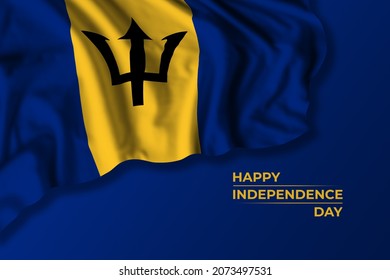 Barbados independence day greetings card with flag and text. National holiday - Powered by Shutterstock