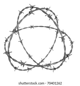 barbed wire 3d illustration - Shutterstock ID 70401262