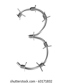 Barbed wire alphabet, 3