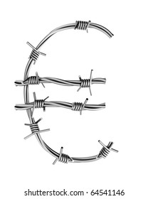 Barbed wire alphabet, euro symbol