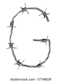 Barbed wire alphabet, G