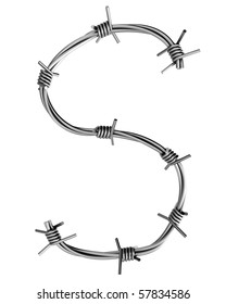 Barbed wire alphabet, S