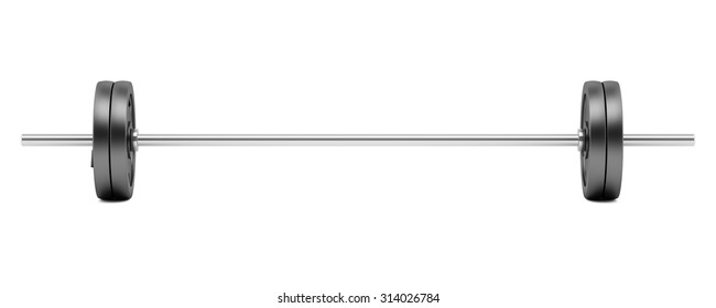 Barbell Isolated On White Background