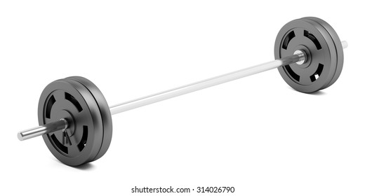 Barbell Isolated On White Background