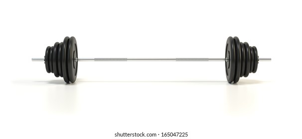 Barbell. Weight Isolated On White Background