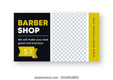 Barber shop banner or cover design - Powered by Shutterstock