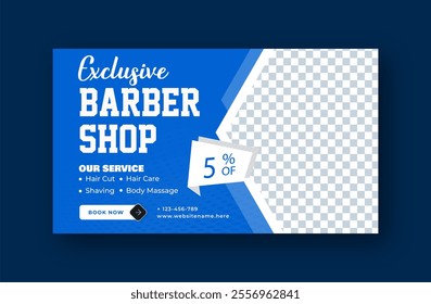 Barber shop banner or cover design - Powered by Shutterstock