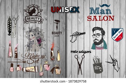 Barber Shop Salon Beautiful Wallpaper Unisex