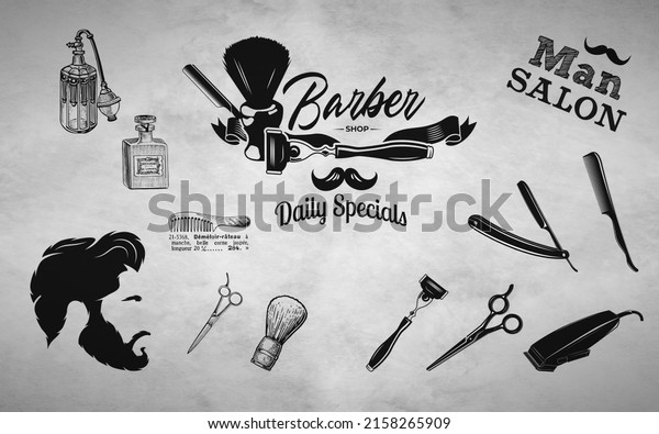 Barber shop salon beautiful wallpaper . 3D Wallpaper Barber Shop And Saloon. Men hair salon wallpaper Images, Custom wallpaper 3d, beauty salon elements mural for barber shop.