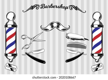 Barber Shop Wallpaper , Customized Design 