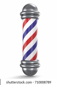 Barber Pole Isolated On White Background Stock Vector (Royalty Free ...