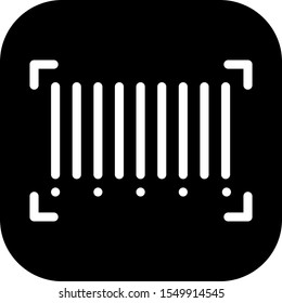 Barcode icon isolated on background