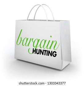 Bargain Hunting Deals Sales Shopping Bag 3d Illustration