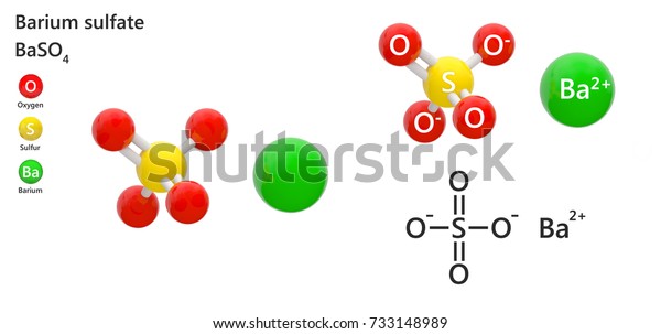 Barium Sulfate Molecular Formula Baso4 Bao4s Stock Illustration 733148989 1050